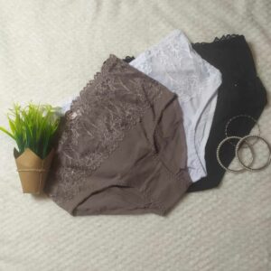 Majtki bawełniane z wysokim stanem - 3szt.