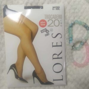 Rajstopy z laycrą czarne 20den - duży rozmiar.