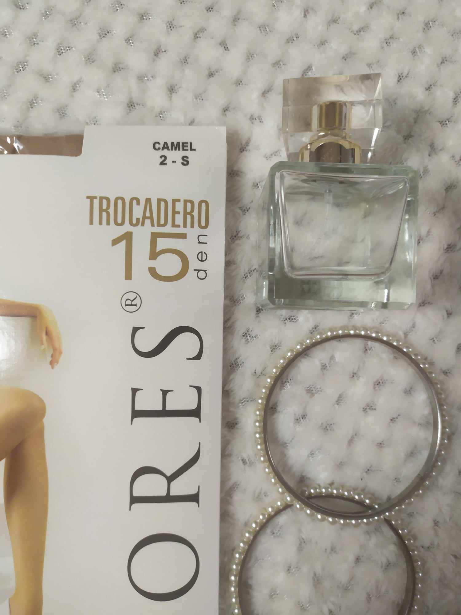 Rajstopy z lycrą 15den - kolor camel.